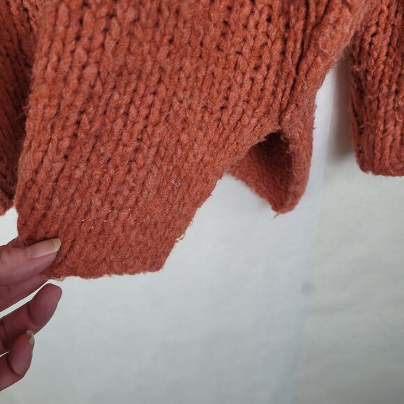 Free People rust orange wool angora oversized slouchy sweater Size small - Picture 4 of 8